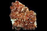 Ruby Red Vanadinite Crystals on Pink Barite - Morocco #82378-1